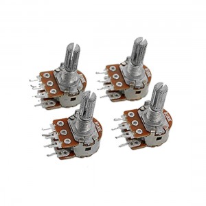 4 Pcs Electrical Rotary Shaft Potentiometer New 50K Ohm