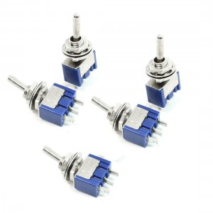 AC 125V 6A SPDT 6mm Thread 2 Position Toggle Switch x 5