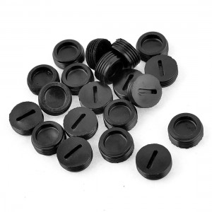 Black Plastic Screw 13mm x 5mm Carbon Brush Holder Caps Case 20 Pcs