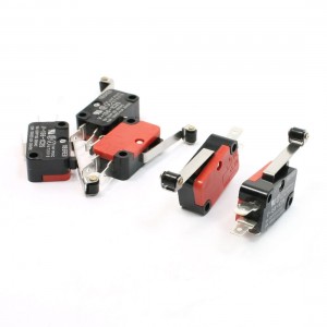 5 Pcs V-156-1C25 Micro Limit Switch Long Hinge Roller Lever Arm SPDT Snap Action
