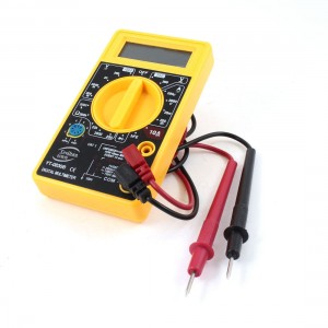LCD Display DC Voltage Current Measuring Ammeter Ohm Digital Multimeter