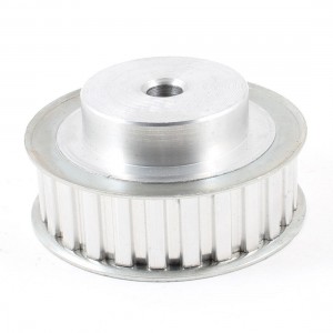 Silver Tone Aluminum Alloy L Type 25 Teeth 10mm Pilot Bore Timing Pulley