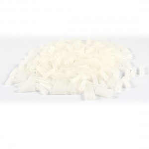300 Pcs White Nylon 66 Cylinder Shape Spacer Supports 5mmx17mm for PCB Board