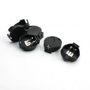 6 Pcs 2Pin CR2450 LIR2450 Coin Button Battery Holder Socket Black