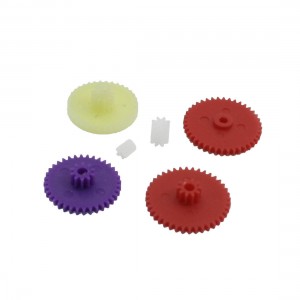 0.4 Modulus Multi Color Plastic Gears Transmission Set 6 in 1
