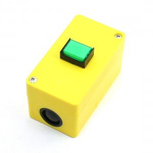 SPDT 1NC 1NO Green Light Indicator Lamp Momentary Action Push Button Station