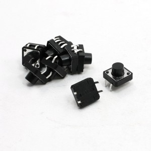 10 Pcs DIP Through Hole Mount 4Pin Momentary Tact Switch 12mm x 12mm x 8mm