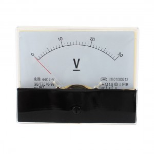 Fine Rectangle Dial Voltage Meter Voltmeter 44C2-V DC 0-30V