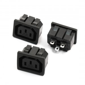 3Pcs AC 250V 10A 3 Pin Clamp Type IEC 320 C13 Socket Outlet Power Connector