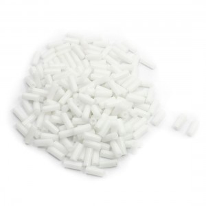 200 Pcs White Nylon 15mm Long Tube Shape Extruded Hollow Bar