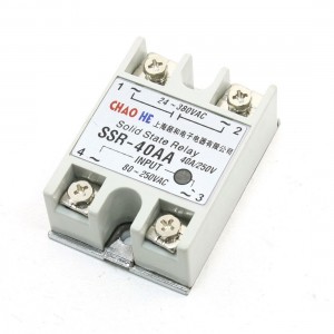 80-250V to 24-380V Single Phase AC Solid State Relay SSR-40 AA