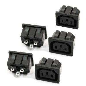 5 Pcs IEC 320 C13 Panel Outlet Power Socket Clamp Type Connector AC 250V 10A