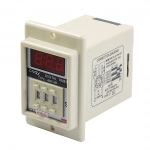 AC/DC 24V 8 Pin 1-999 Second Digital Timer Time Delay Relay Beige ASY-3D