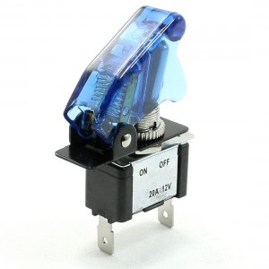 Car Vehicle White LED Pilot Lamp 3 Pin ON-OFF Toggle Switch DC12V Volts 20A