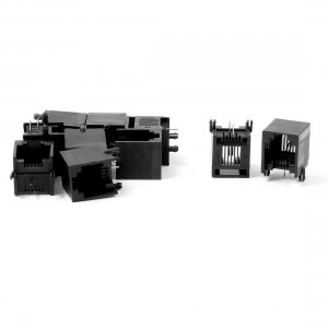 10Pcs RJ11 6P2C PCB Jacks Telephone Line Sockets Ports 13 x 12 x 14mm