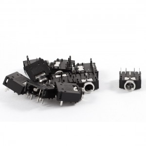 10 Pcs 5 Pin Terminals Female 3.5mm Headphone Audio Jack Socket