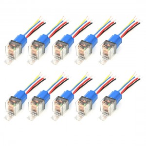 DC 12V 40A JD1914 Model NC+NO SPDT Green Light Indicator Car Power Relay 10 Pcs