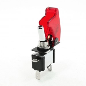 DC 12V 20A Rotated Red Insulation Cap LED Lamp On/Off Car Toggle Switch