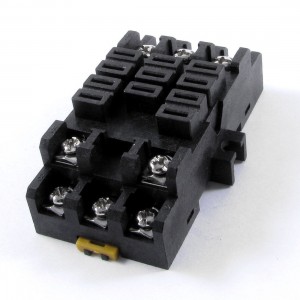 AC 300V 40A JQX-38F Relay 11 Terminals 34mm Din Rail Socket Holder 38F-11A