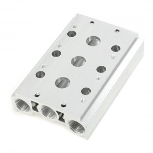 3 8" PT Thread Three Stations Manifold Pneumatic Solenoid Air Valve Base Holder