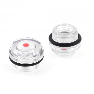 Air Compressor Screw Type 16mm Dia Thread Oil Liquid Level Sight Glass 2 Pcs