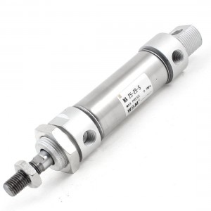 MA25-25-S 25mm x 25mm Stainless Steel Rod Air Pneumatic Cylinder Silver Tone