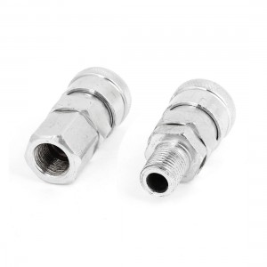 2pcs Metal 0 5" Female Male Thread Air Quick Coupler Adapter Connector Fitting