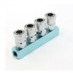 Piping Fitting Connector Air Hose 4 Way Pass Quick Coupling Socket