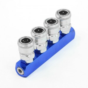 Compressor Fitting 0.47" Threaded 4 Pass Quick Coupler