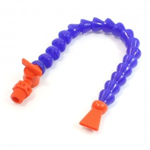 Blue Nodal Points 1/4" PT Thread Flat Nose Flexible Coolant Pipe w Valve