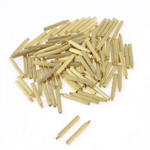 100 Pcs Male to Female Screw Brass Pillars Standoff Spacer M2x18mmx21mm