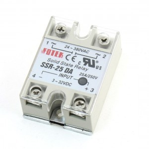 SSR-25DA DC 3-32V Metal Base Solid State Relay for Temperature Contoller