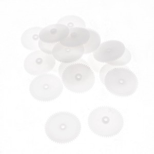 20 Pcs White 1.06" Dia 0.06" Thickness Electric Models Wheel Gear