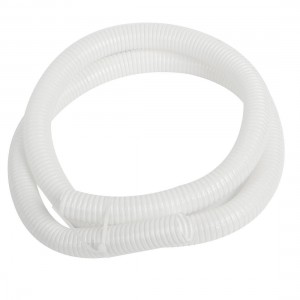 4pcs 1.2 Meter 24mm Dia White Plastic Flame Retardant Corrugated Hose