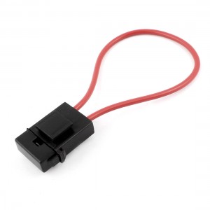 Auto Car Audio Inline Blade Fuse Holder Case Black Red