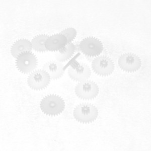 20 Pcs White Plastic Electrical Robot Car Auto Model Gears 15mm Dia