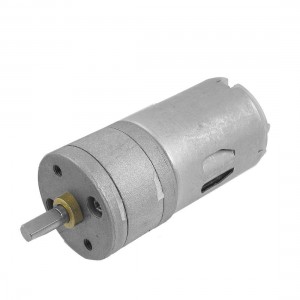 DC 6V 600RPM 1A 25GA 2-Pin Terminals Electric Geared Motor Silver Tone