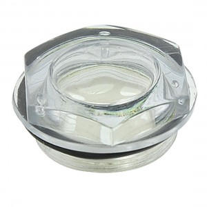 Clear Plastic 42mm Thread Oil Liquid Height Sight Glass for Air Compressor