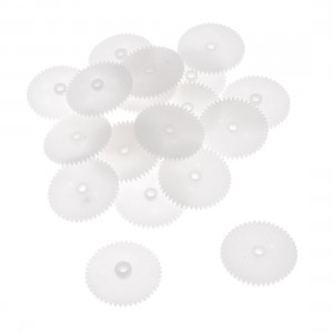 20 Pcs White Plastic 24 x 4mm Machanical Models Gears