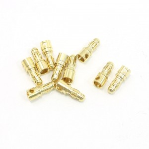 3.5mm Inner Dia Male Banana Plug Bullet Connector Replacement 10PCS