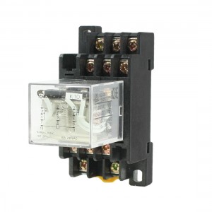 35mm DIN Rail AC220V Coil Power Relay 11-Pin LY3J 5A 250VAC/28VDC w Socket