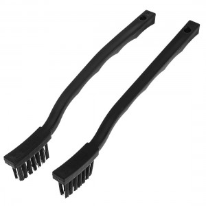 30mm x 9mm Bristle Toothbrush Shaped ESD Anti Static Brush Black 2 Pcs