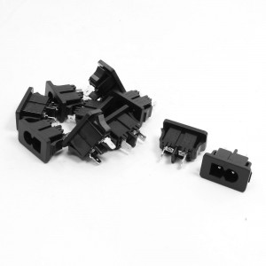 AC 250V 2.5A/5A C8 Power Supply Socket Inlet Adapter Connector 10 Pcs