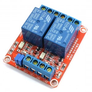 DIY MCU 2-Channel Optocoupler Shielded High Low Level Trigger Relay Module 9VDC