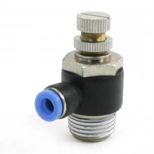 Air Pneumatic Piping Speed Controller Push in Connector Adapter 15 64"