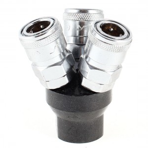 Stainless Steel Three Way Pneumatic Air Quick Coupler Connector Fixing Tool