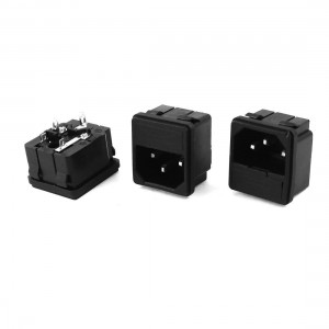 3 Pcs IEC320 C14 3 Pin Inlet Male Power Plug Socket 10A AC 250V w Fuse Holder