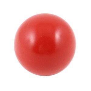 12mm Hole Dia Moulded Threaded Handling Plastic Round Ball Knob Red