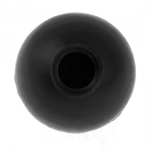 12mm Dia Threaded Plastic Ball Knob Round Handle Grip Black for Machine Tool