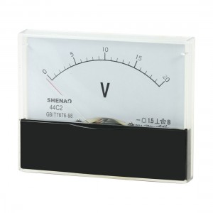 Rectangle 1.5 Accuracy DC 0-20V Analog Voltage Panel Meter 44C2